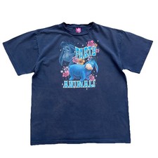 Vintage Disney Eeyore Party Animal T Shirt Size Medium Blue Pooh