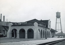VINTAGE B&W RAILROAD PHOTO UNION PACIFIC depot Ontario CALIFORNIA 1962 station