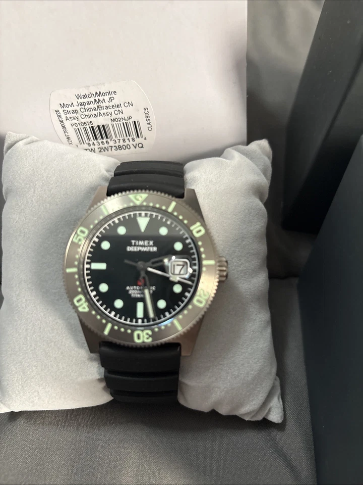 Nuevo Reloj de Buceo Timex Deepwater Reef 200 Titanio Automático 41mm TW2W73800 Foto 3 de 4