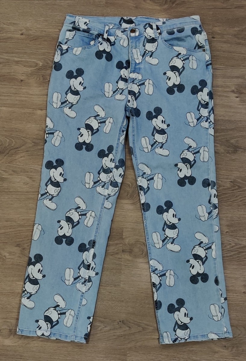 Disney Cakeworthy Denim Jeans Adult Unisex Size 34x29 Mickey Mouse