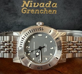 Nivada Grenchen "Grey Glow" Depthmaster 1000M Hodinkee Limited Edition 1 of 75