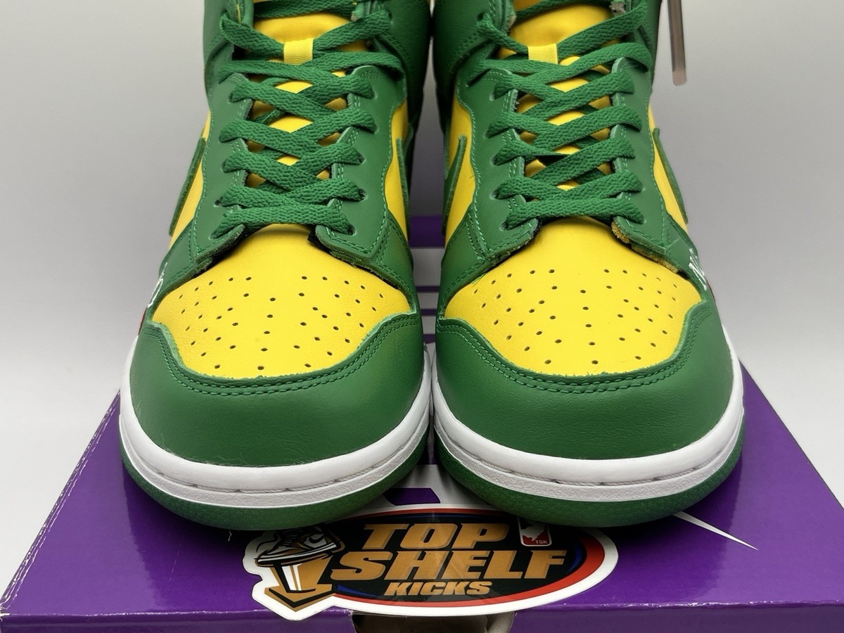 DS NEW Nike Supreme Dunk SB High By Any Means Brazil Size 9