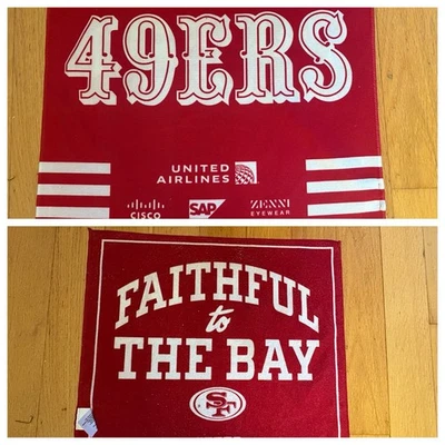 San Francisco 49ers logo 2 sided Faithful To The Bay Rally Towel SGA Brand New