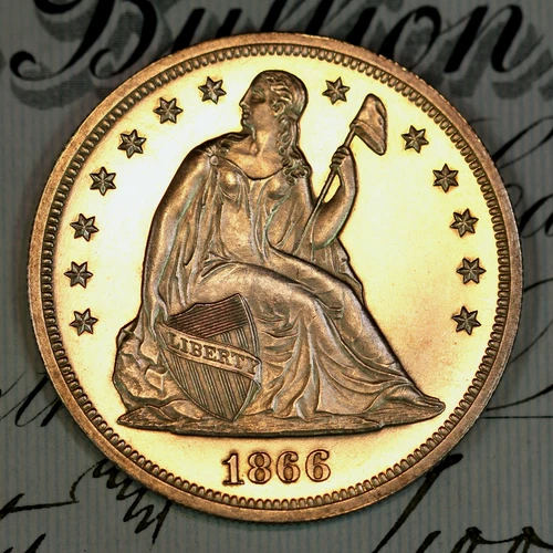 * 1866 CAMEO * PRISTINE++ GEM PROOF SEATED LIBERTY DOLLAR * FROM COLLECTION