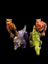 Dino Max Warrior Dinosaur Transforming Robot Action Figures. Lot of 4.