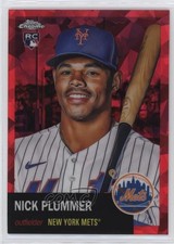 2022 Chrome Platinum Anniversary Red Atomic Refractor /100 Nick Plummer #82 11o2
