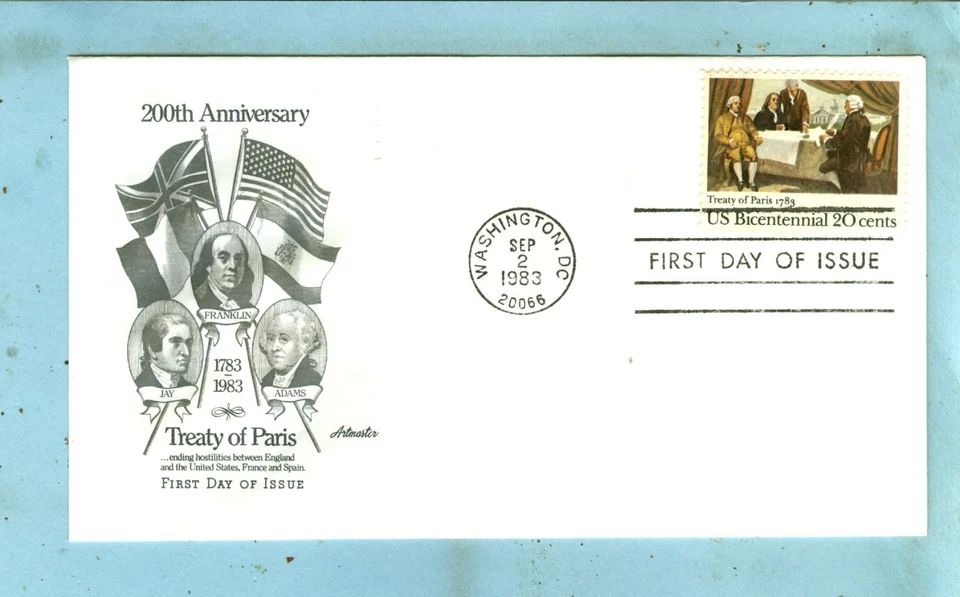 1983, Scott #2052 ARTMASTER FDC, "200th Anniversary of Treaty of Paris".... - Image 1 of 3