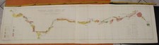 GOBI DESERT MONGOLIA CHINA 1933 BARRIÈRE OVERSIZE ANTIQUE 2-SHEETS GEOLIGOGICMAP