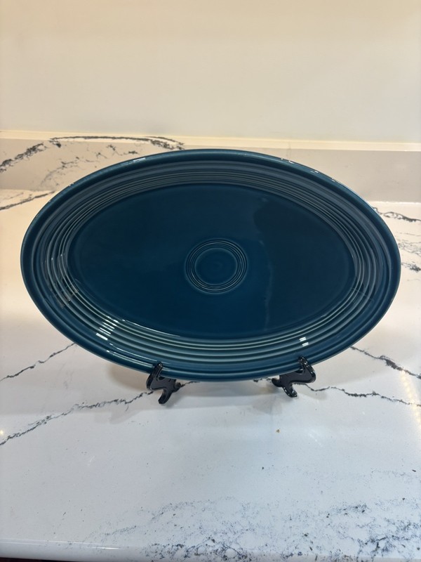 Fiesta Juniper Large 13” Oval Platter Serving HLC Retired Excellent Condition 