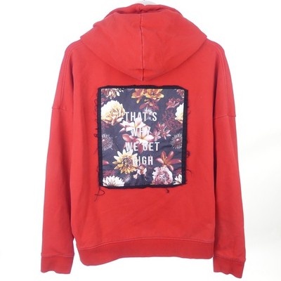 TIGHA Sweatshirt Sweat Hoodie Kapuze Rot Gr. S 