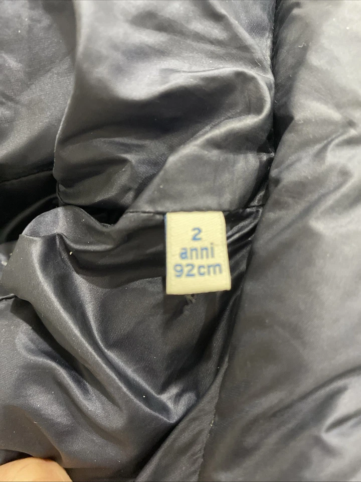 Chaqueta acolchada para niños MONCLER 2 años 92 cm azul marino aislada relleno de poliamida esquí Foto 4 de 4