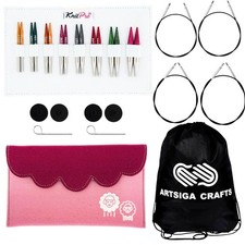 Dreamz Mini Set 2 inch Circular Knitting Needles Size 2.5, 4, 5, 6, 7, 8, 9, ...