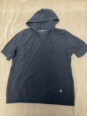 Easy Stretch Scrub Top Large Womens Grey Hoodie Active Stretch 