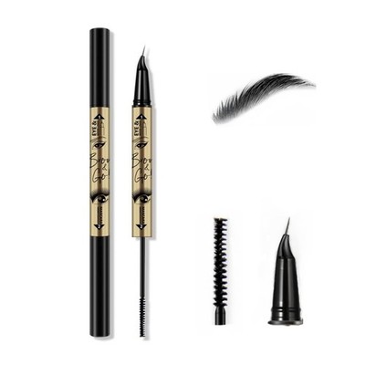 Multifunction Mascara with Eyebrow Pencil Eyeliner, Black Mascara Small Brush...
