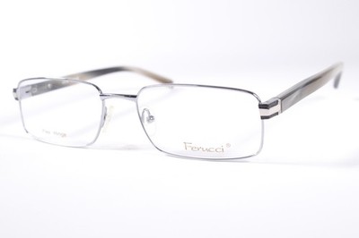 Ferucci 958 JV164 Silber Rechteckig Vollrand Vintage Herren Neu Brille mit ... ''