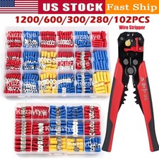 1200/280Pcs Mixed Quick Disconnect Electrical Insulated Crimp Wire Connector Kit