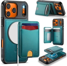 For Iphone 17 Pro Max Case Wallet Compatible with Magsafe, RFID Blocking Magneti