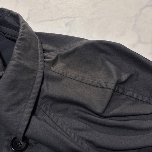 Comme Des Garcons Homme Tanaka Trench Coat Navy Nylon Maxi Length Used - Picture 6 of 9