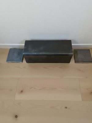 2''x2''x5'' tubing With End Caps for canister damascus steel Forging 2  Square Tub