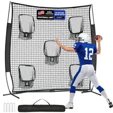 Sturdum Football Throwing Net 5 Target Pockets Quarterback Training Set