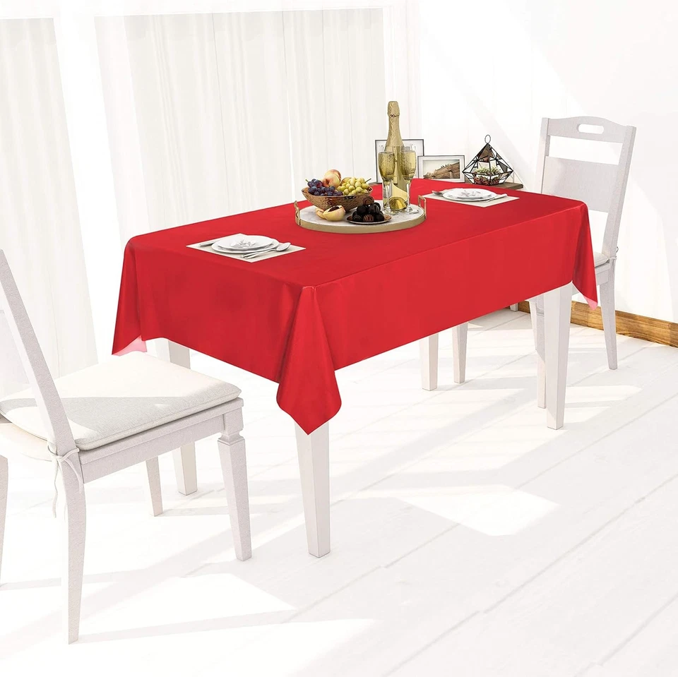sancua Waterproof PVC Tablecloth 54x78" Rectangle Oil-Proof Spill-Proof Vinyl - Image 3 of 4