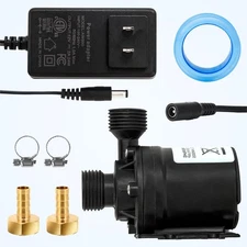 14A DC 12V Solar Water Pump - 3.43GPM, 19.6ft Lift, Ultra-Quiet Brushless Mot...