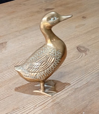 Brass duck bird figure 18cm tall