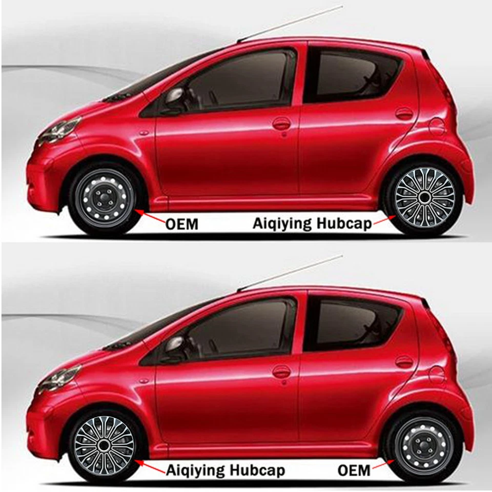 4 шт новых 16-дюймовых колпаков колес колпаки колес подходят для шин Volkswagen Beetle Jetta R16 - Изображение 4 из 4