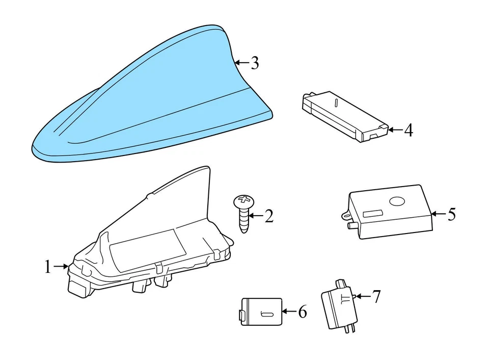 BMW 435I XDRIVE GRAN CUPÉ 2015-2016 - Cubierta aleta tiburón/carcasa antena techo Foto 4 de 4