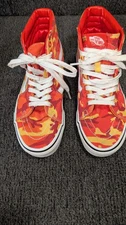 Orange Camouflage Vans Size 8