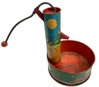 1930s Ohio Art Tin Litho Toy Water Pump Fountain Old Vtg Toy Whale Sun Beach