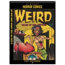 Asgard Press 2027 Vintage Horror Comics Deluxe Wall Calendar, 11"x15"