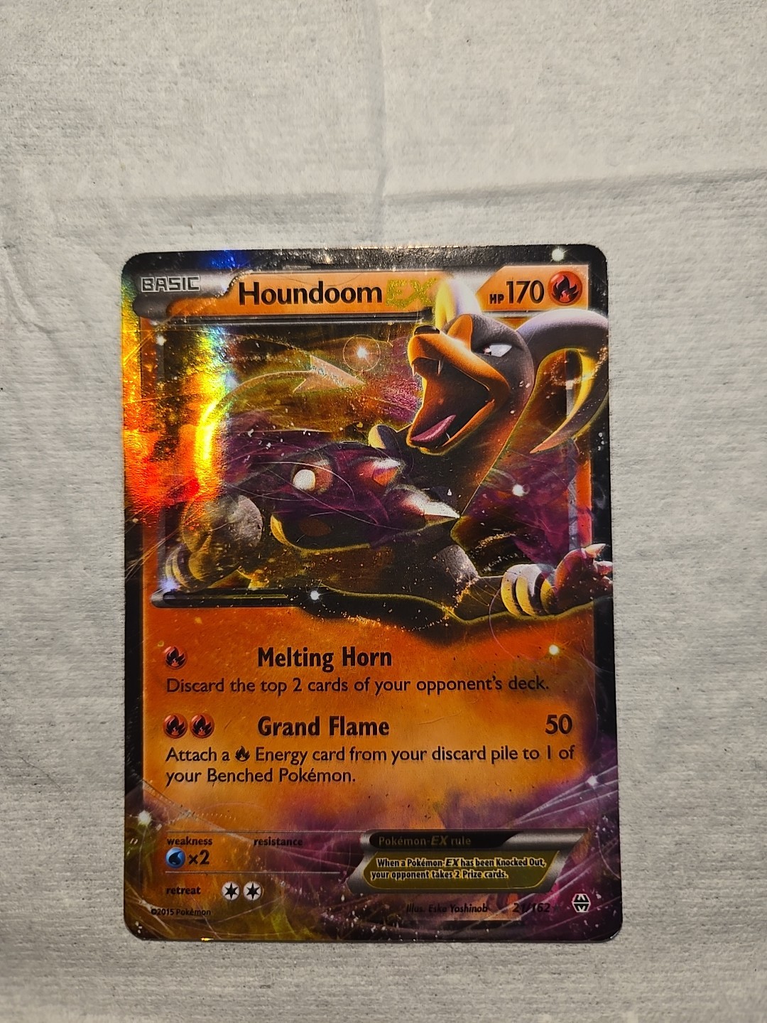 Pokémon TCG NM Houndoom-EX Holo Rare Breakthrough 21/162