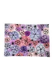 ACEO ATC Original Art Card Hand Painted Ink And Watercolor 2.5x3.5 Flowers