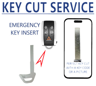 KEY CUT + Key Insert Key Blade Uncut Replacement For Jaguar Volvo 30699265 HU101