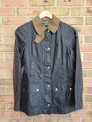 Barbour Beadnell Wax Cotton Women's Jacket RUSTIC w/ Tan Collar US 2 (NWI/NWOT)