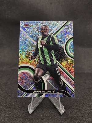 2022 Topps Finest MLS #82 Moussa Djitte Speckle Refractor RC /175 Austin FC
