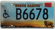 *BARGAIN BIN*  2022 North Dakota HANDICAPPED Wheelchair License Plate #B6678