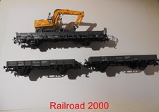 Märklin aus 29182 Niederbordwagen mit Bagger und 2 Niederbordwagen, NEU