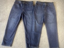 Duluth Trading Women's Jeans Size 10 Daily Denim High Rise Relaxed Crop Lot of 2