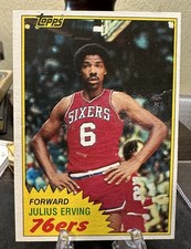 Julius Erving 1981-82 Topps Basketball #30 HOF Dr. J Philadelphia 76ers