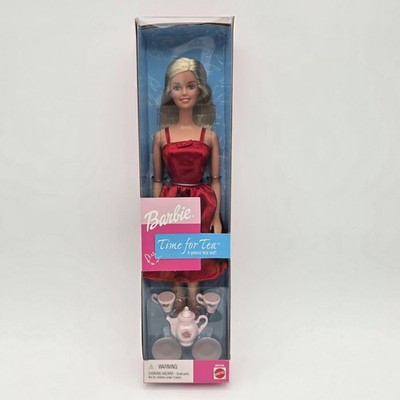 Barbie Time for Tea Includes Tea Set Doll New 4 Piece Tea Set 2000