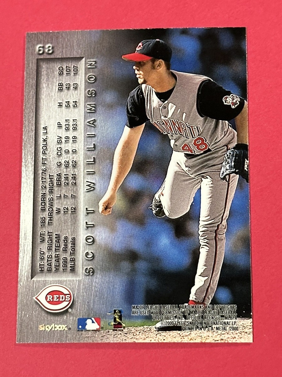 2000 Skybox Metal Scott Williamson #68 Cincinnati Reds (B 2000 Skybox Metal Scott Williamson #68 Cincinnati Reds (B