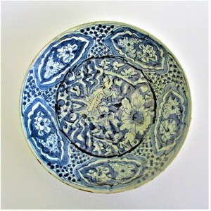 Antique Chinese Porcelain Bowl or Charger Ming Dynasty Porcelain