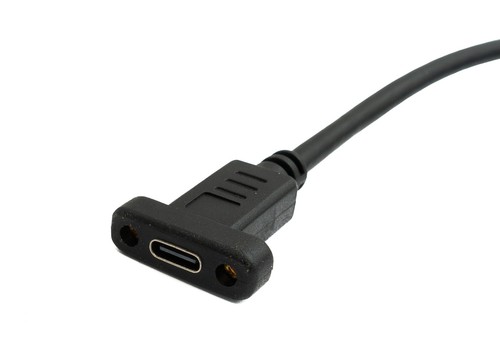 SYSTEM-S USB 3.1 Gen 2 Cable 100 CM Type C Plug To Socket Double Screw Up - Zdjęcie 3 z 4