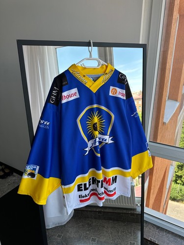 EHC Arosa Hockey Trikot Gr. L Schweiz Team blau gelb Ochsner Vintage Style - Bild 2 von 14