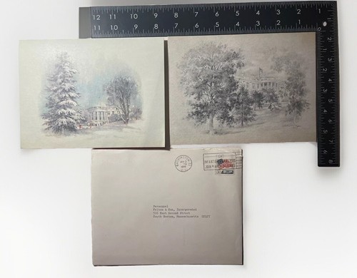 1966 & 65 offizielle Whitehouse Weihnachtskarten mit Umschlag L. Johnson - Boston Rum - Bild 2 von 19