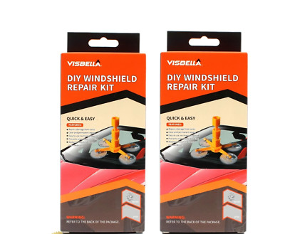 Visbella DIY Windshield Windscreen Repair Kit for Glass Chips and Cracks 