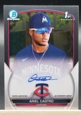 2023 Bowman Chrome Ariel Castro Auto 1st Minnesota Twins Autograph CPA-AC