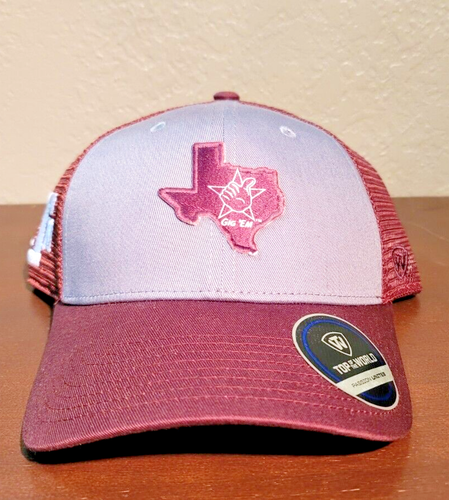 Texas A&M Aggies GIG 'EM Football Snapback Hat 1876 Maroon Cap Free ...
